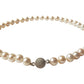 Freshwater Pearl Necklace 8-9mm On Sterling Silver Magnetic Clasp Angled View