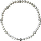 Freshwater Pearl Necklace 8-9mm On Sterling Silver Magnetic Clasp Plus Seven Shamballa Balls
