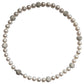 Freshwater Pearl Necklace 8-9mm On Sterling Silver Magnetic Clasp Plus Seven Shamballa Balls  Side View