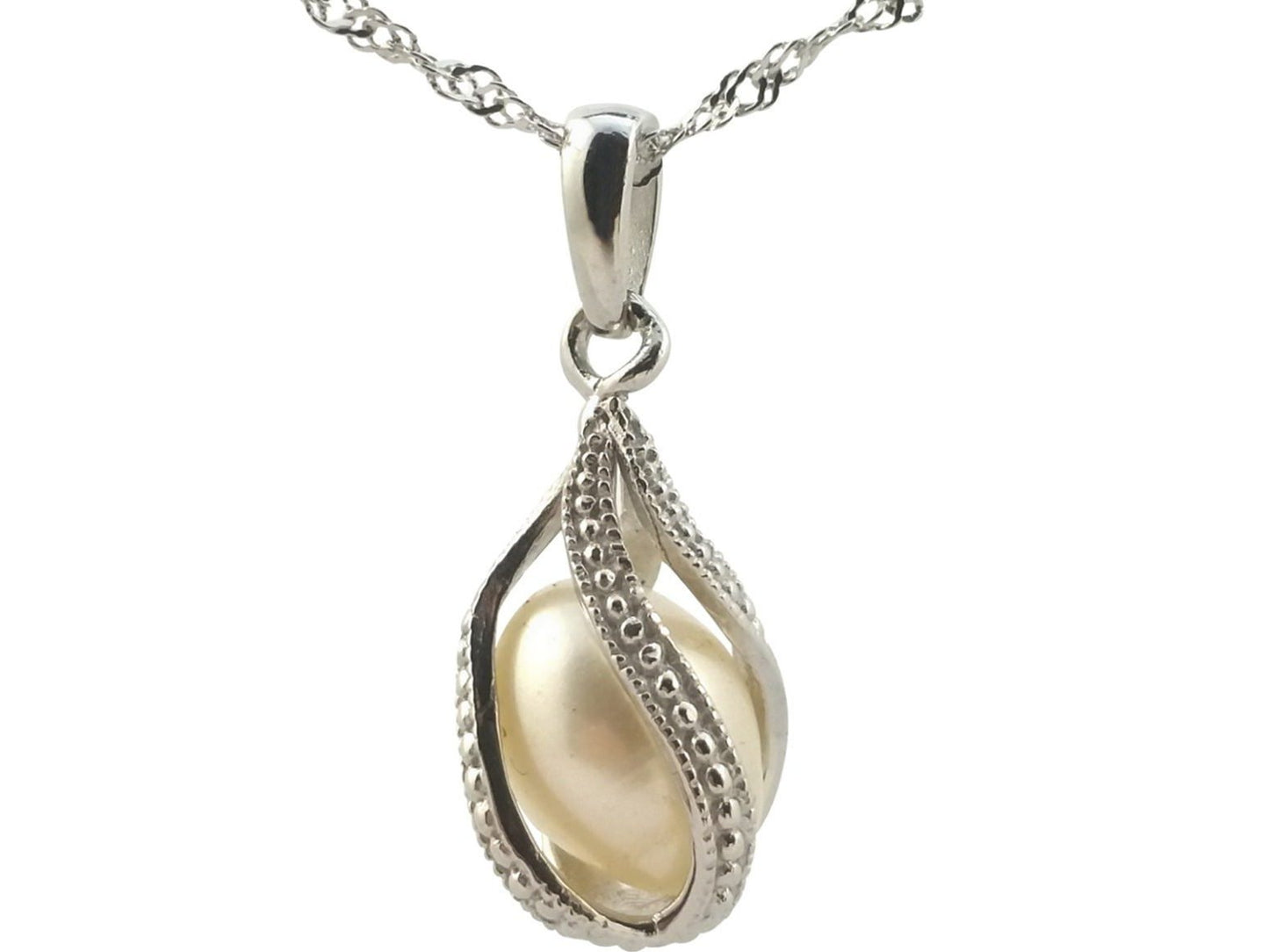 Freshwater Pearl Cage Pendant