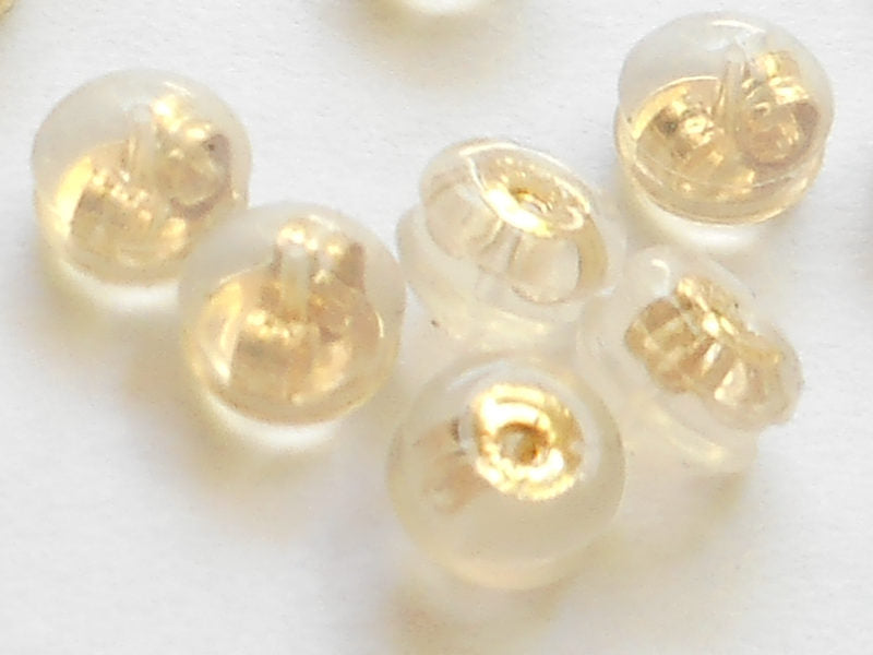 18ct Gold Snug Butterflies In Silicon Casing 5mm Wide x 4mm Height