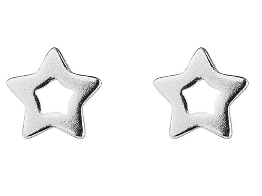Sterling Silver Five Point Star Stud Earrings 5mm